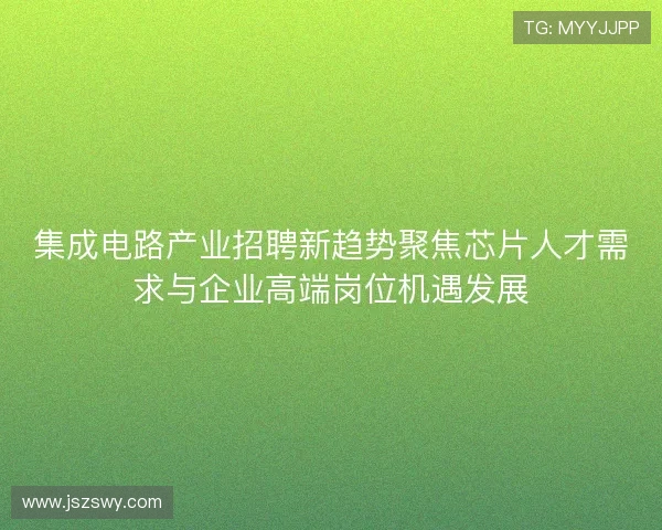 集成电路产业招聘新趋势聚焦芯片人才需求与企业高端岗位机遇发展 集成电路产业招聘新趋势聚焦芯片人才需求与企业高端岗位机遇发展